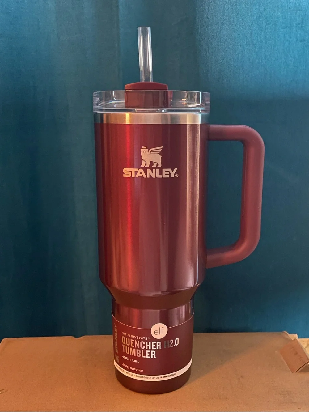 NWT Stanley x Elf LE  40oz flow state Tumbler,Jam Session -Metallic Burgundy - Picture 6 of 6